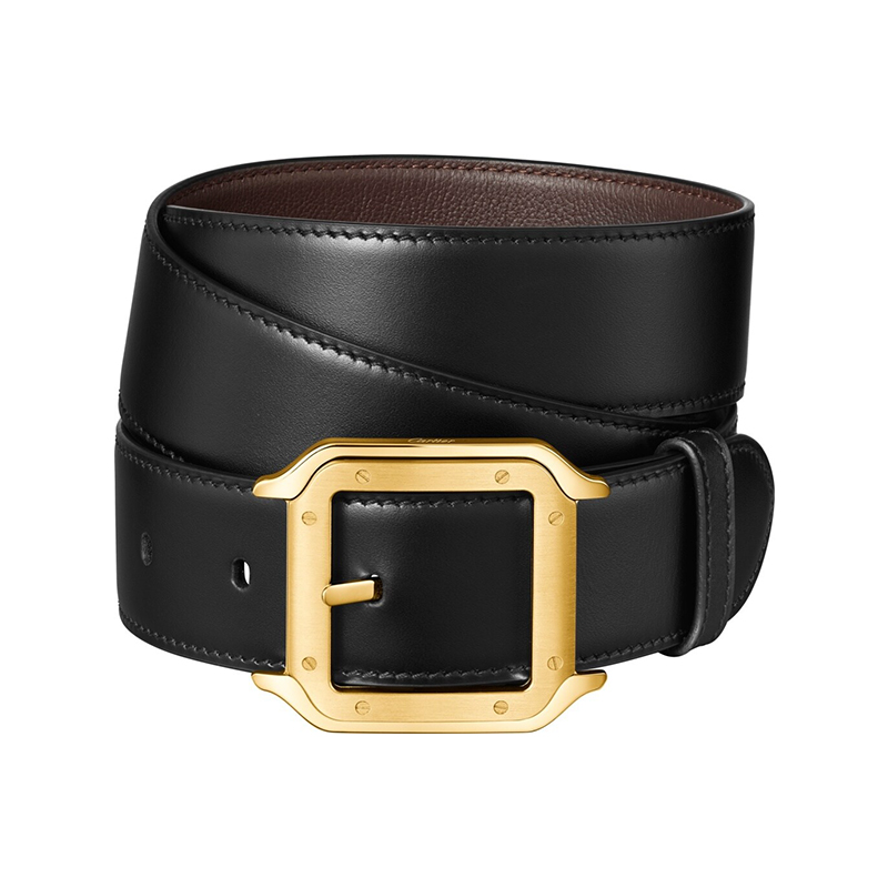 奢侈品 腰带 卡地亚(cartier) 卡地亚santos de cartier黑色与棕色