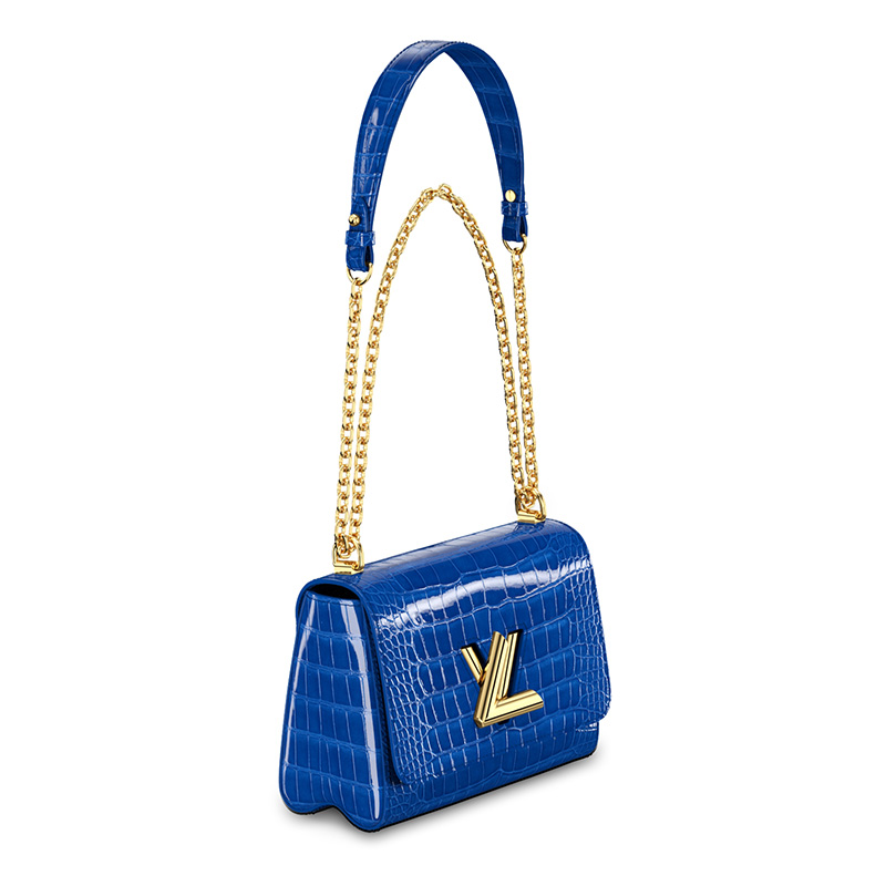 louisvuitton路易威登女包2021新款tt中号亮面短鳄皮山羊皮内衬可滑动