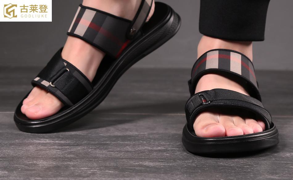 古莱登轻奢品牌高端品质凉鞋男2021新款夏季室外男士中年休闲防滑沙滩
