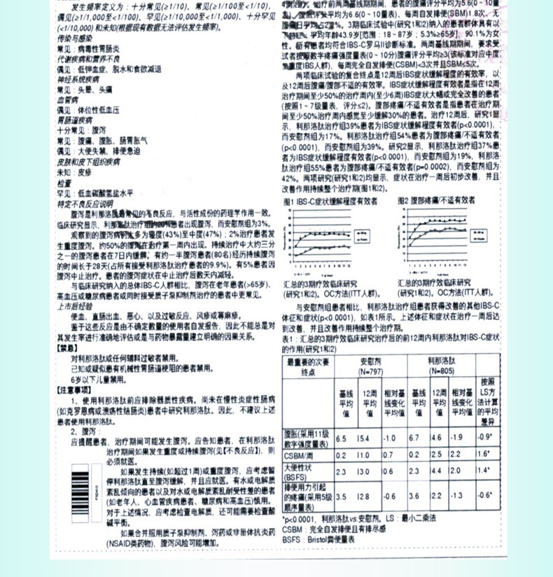 令泽舒 利那洛肽胶囊 290ug*7粒 1盒【图片 价格 品牌 报价】-京东