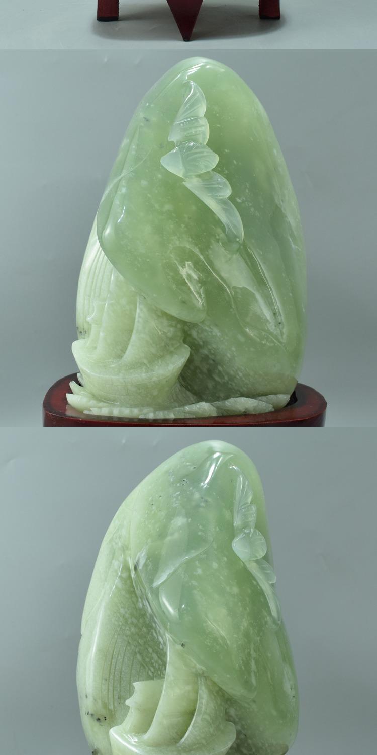 辽宁岫玉摆件岫玉摆件天然辽宁岫岩玉山水雕件珠宝奇石原石风水工艺