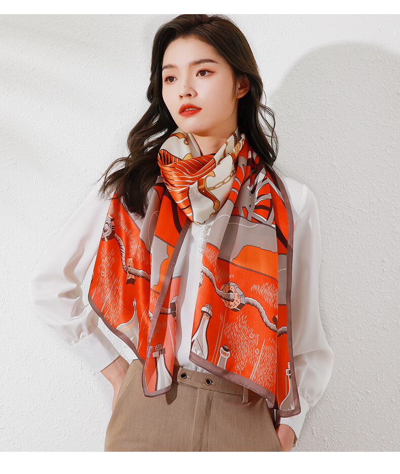 【闪电发货】奥罗拉丝巾 丝巾流行女士桑蚕丝妈妈披肩送杭州丝绸围巾