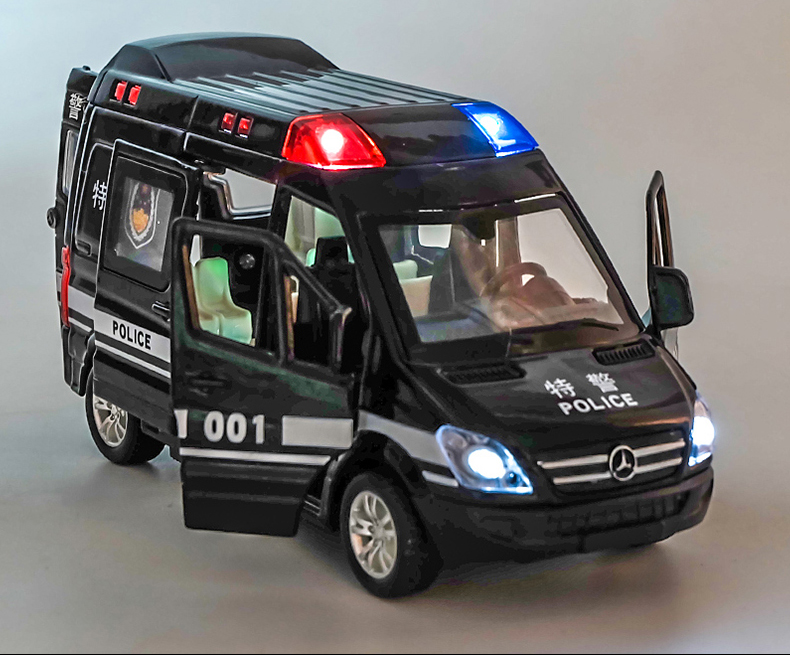 六一儿童节礼物宝宝大号特警车玩具车儿童男孩合金回力警察车仿真小