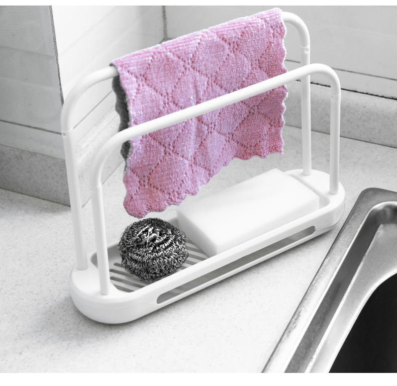 家居抹布架厨房用品台面清洁沥水架水槽置物架家用大全海绵收纳架新款