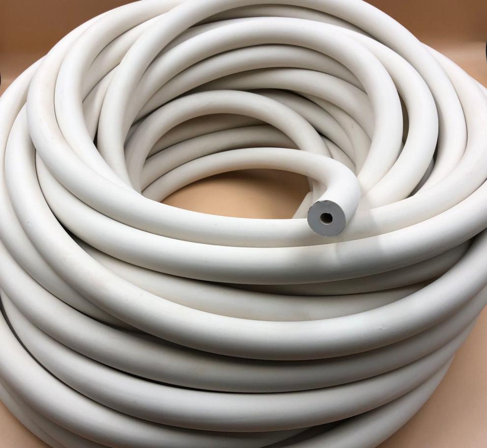 启佳悦茂白色白色光面橡胶管耐高温耐压耐磨实验室橡胶软皮管内径7mm