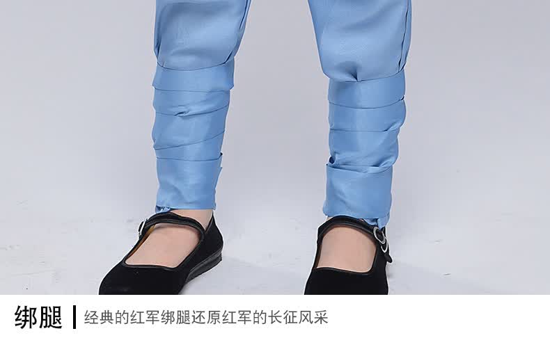 小红军衣服儿童演出服八路抗战时期服装红星闪闪表演服 真口袋长袖