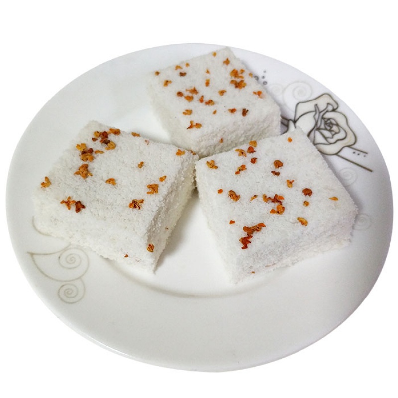 上海可发温州传统老式手工山药茯苓糕桂花糕蒸米糕点茶点心零食300克 