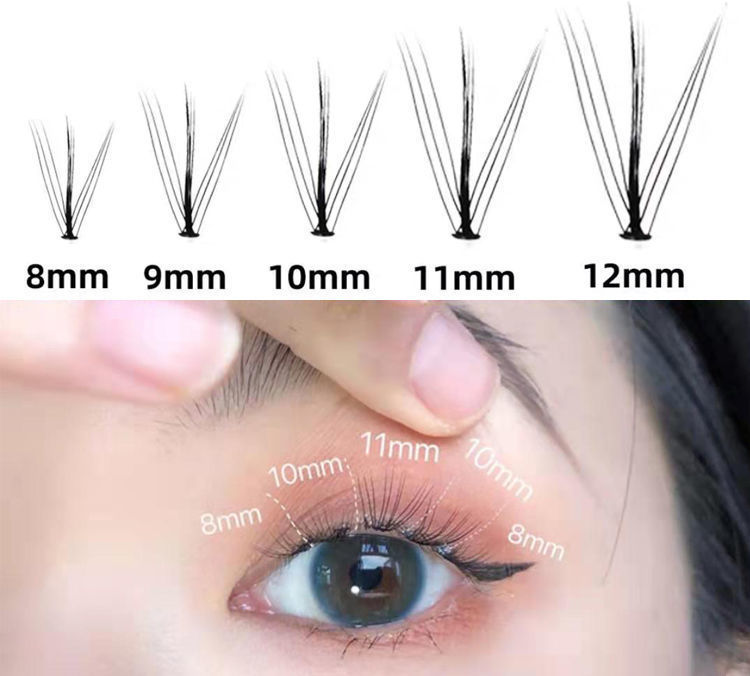 网红同款假睫毛嫁接自己接仙女子毛单簇自然仿真超软朵毛夹心眼睫毛