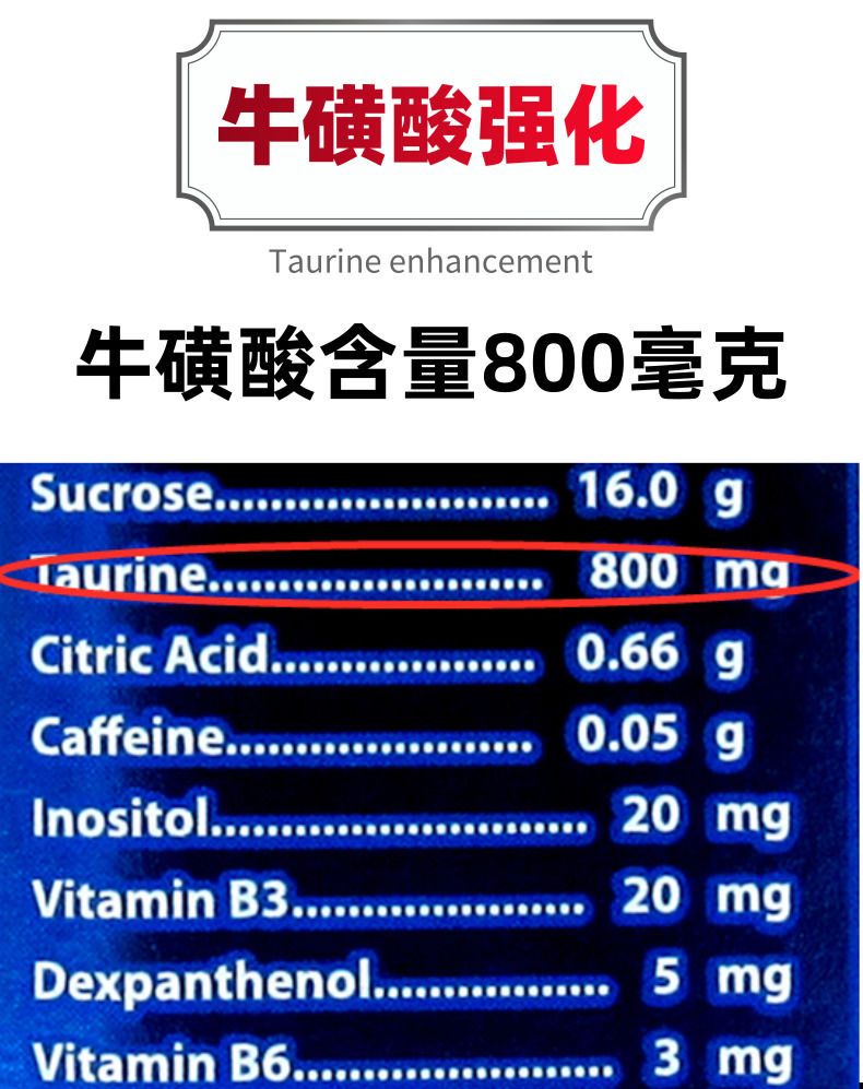 红牛功能饮料配料表图片