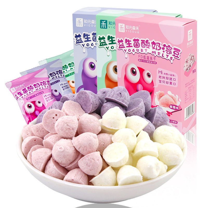 益生菌酸奶豆蓝莓味无添加溶豆豆儿童零食奶酪奶疙瘩水果溶豆即化蓝莓