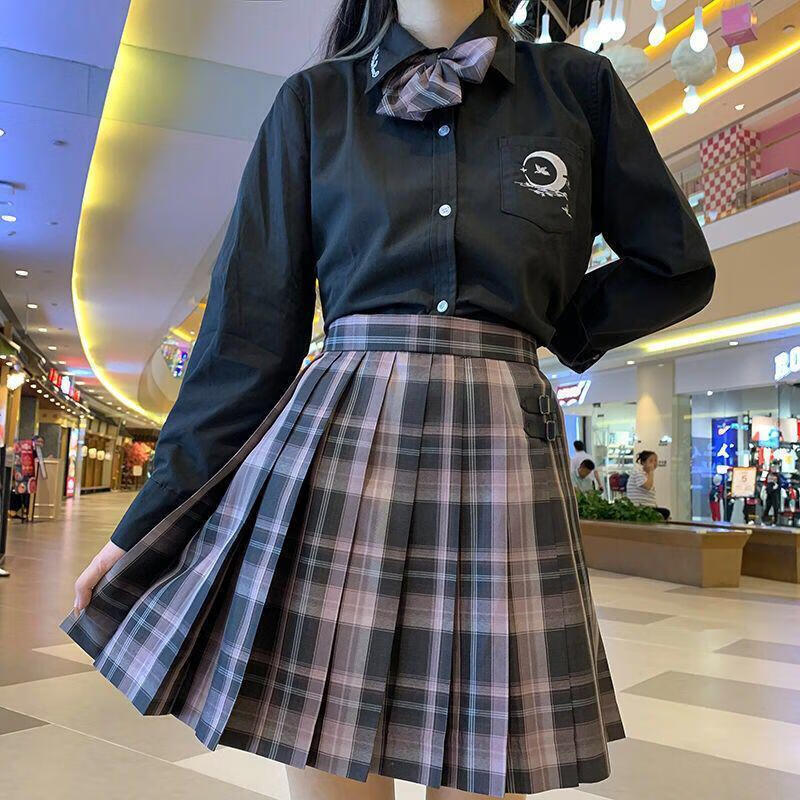 瑟空2021秋上新极夜之歌jk格裙制服水手服套装日系学生百褶裙gsjyjpkk