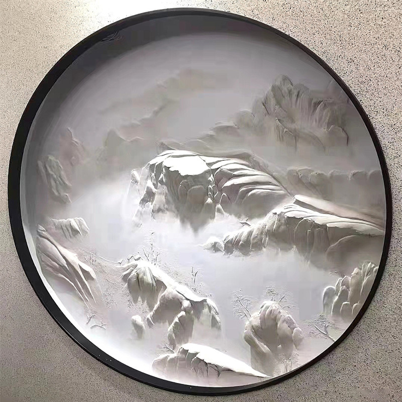 浮雕塑型膏浮雕画壁画材料砂料石膏粉矿物砂肌理漆墙面塑型膏墙绘艺术