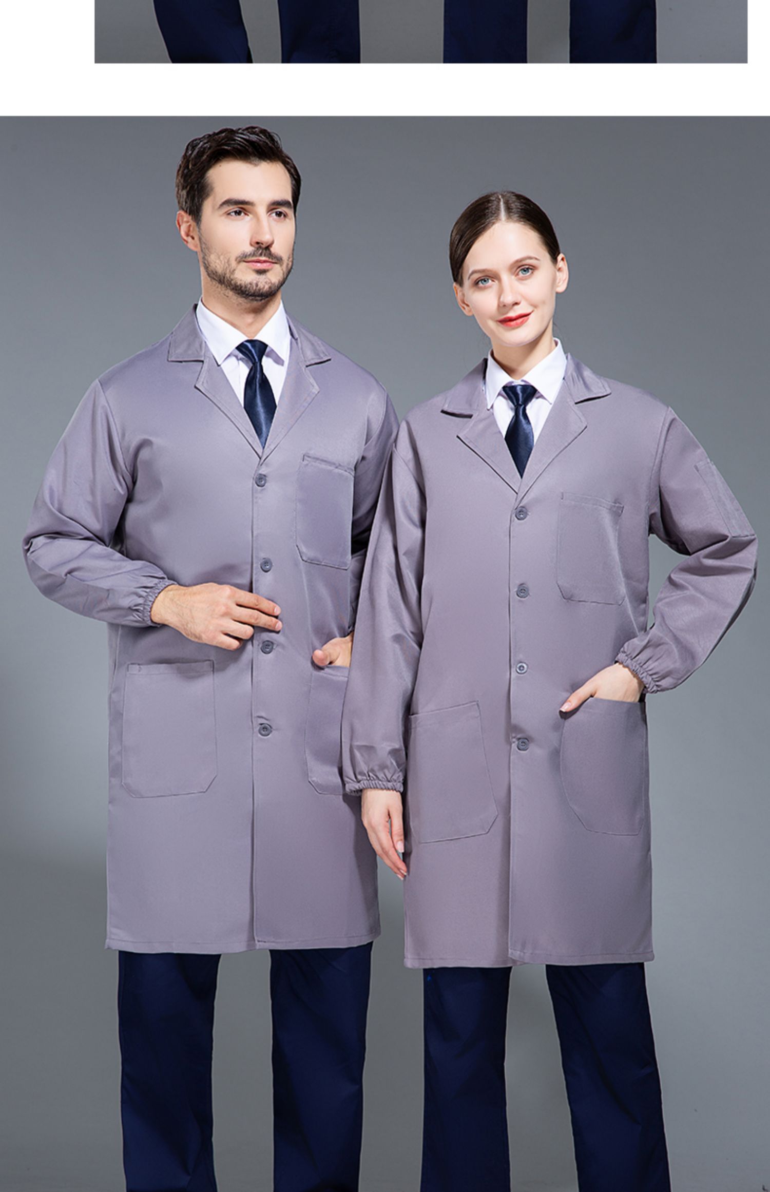 吴衣斯 蓝大褂工作服长款男女仓储物流车间搬运工劳保干活做事罩衣