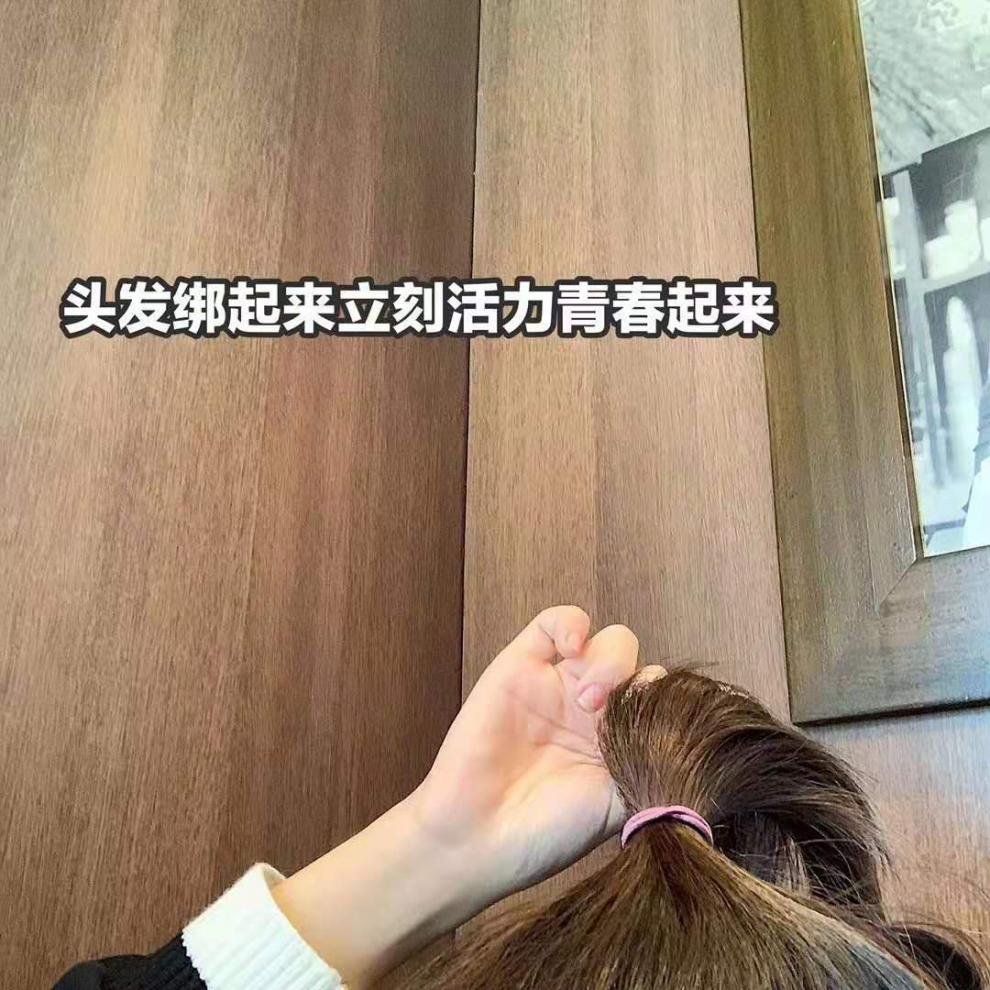 13，依蓮妃韓版女細頭繩高彈力紥頭發發圈發繩頭繩小皮筋女一盒兒童 深色系50根 普通PP袋