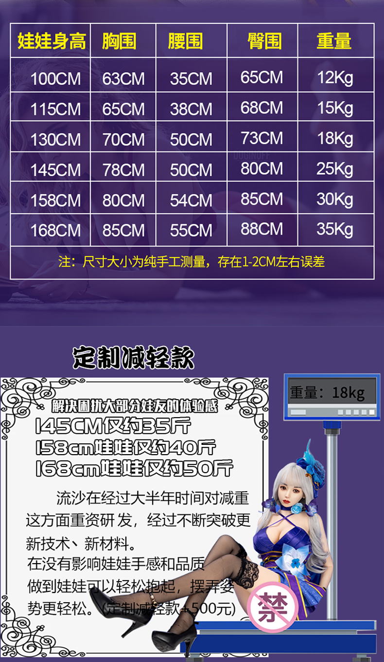 丽茂 成人等身娃娃实体娃娃全硅胶免充气全身男用全硅胶真人情趣可