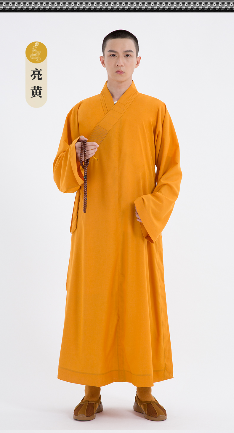 夏天穿的僧人服装夏季棉麻冰丝长褂僧人大褂透气僧服大褂禅修服僧衣僧