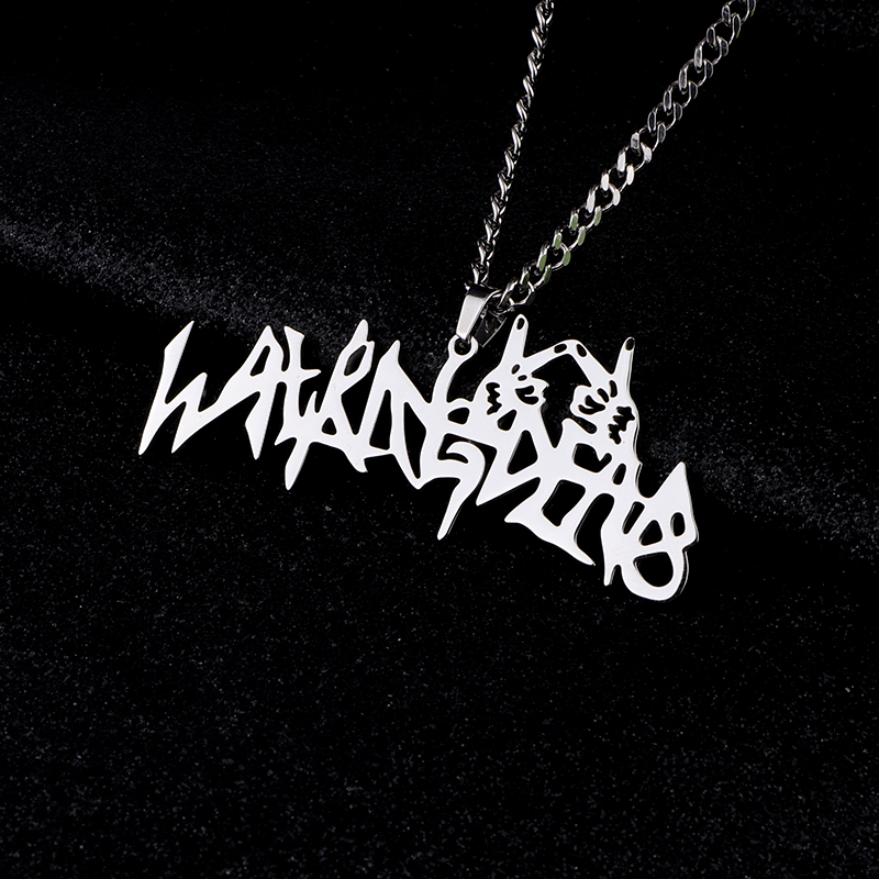 活死人项链 嘻哈walking dead说唱厂牌项链 活死人法老面具pharaoh