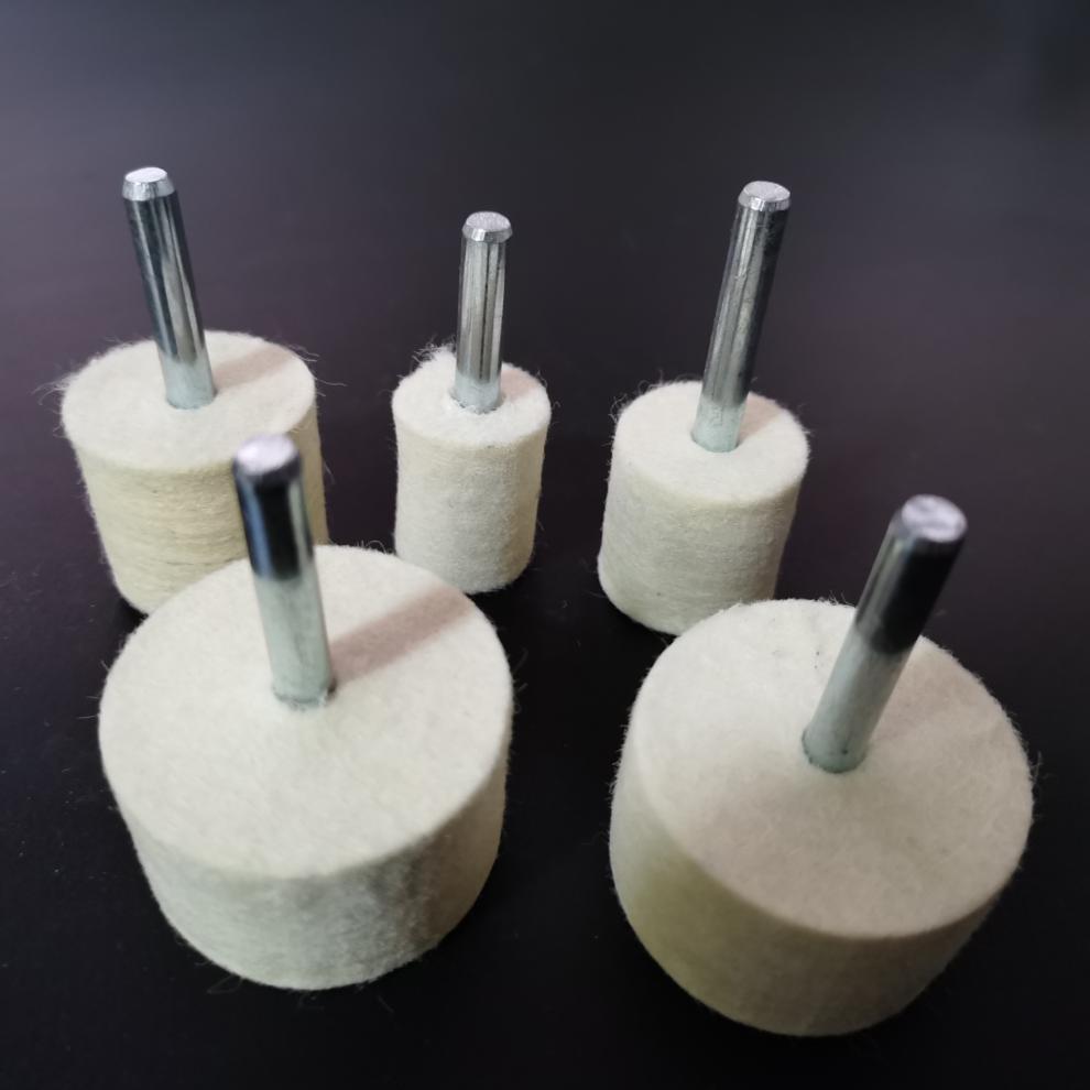 磨头大羊毛轮球羊毛打磨头模具玉石镜面抛光打光羊毛磨头620型10个