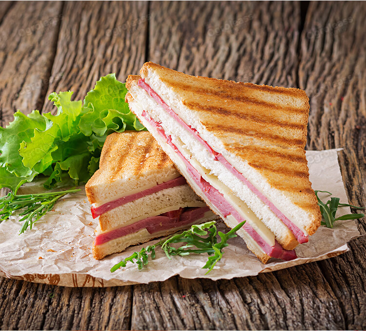乐凡希法式三明治火腿片早餐切片香肠片方形午餐肉三文治方火腿肠500g