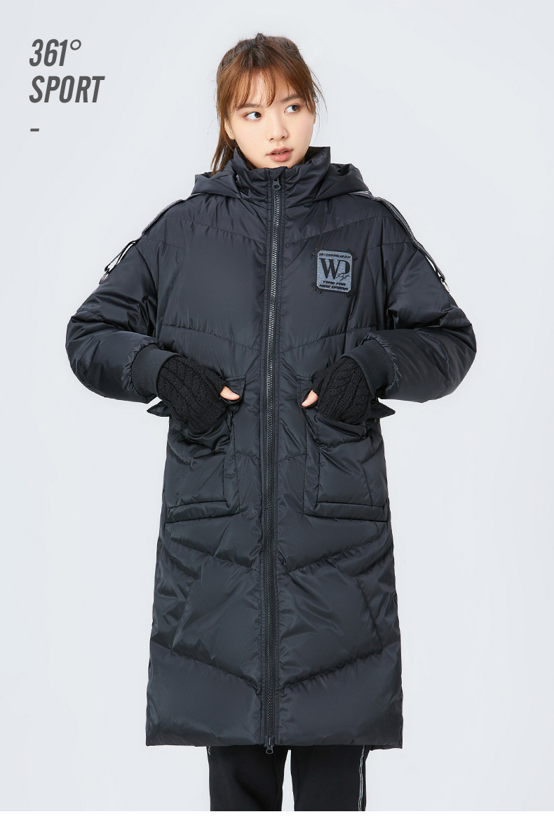 361度羽绒服女2020冬季新款女士休闲百搭冬装上衣连帽保暖运动外套