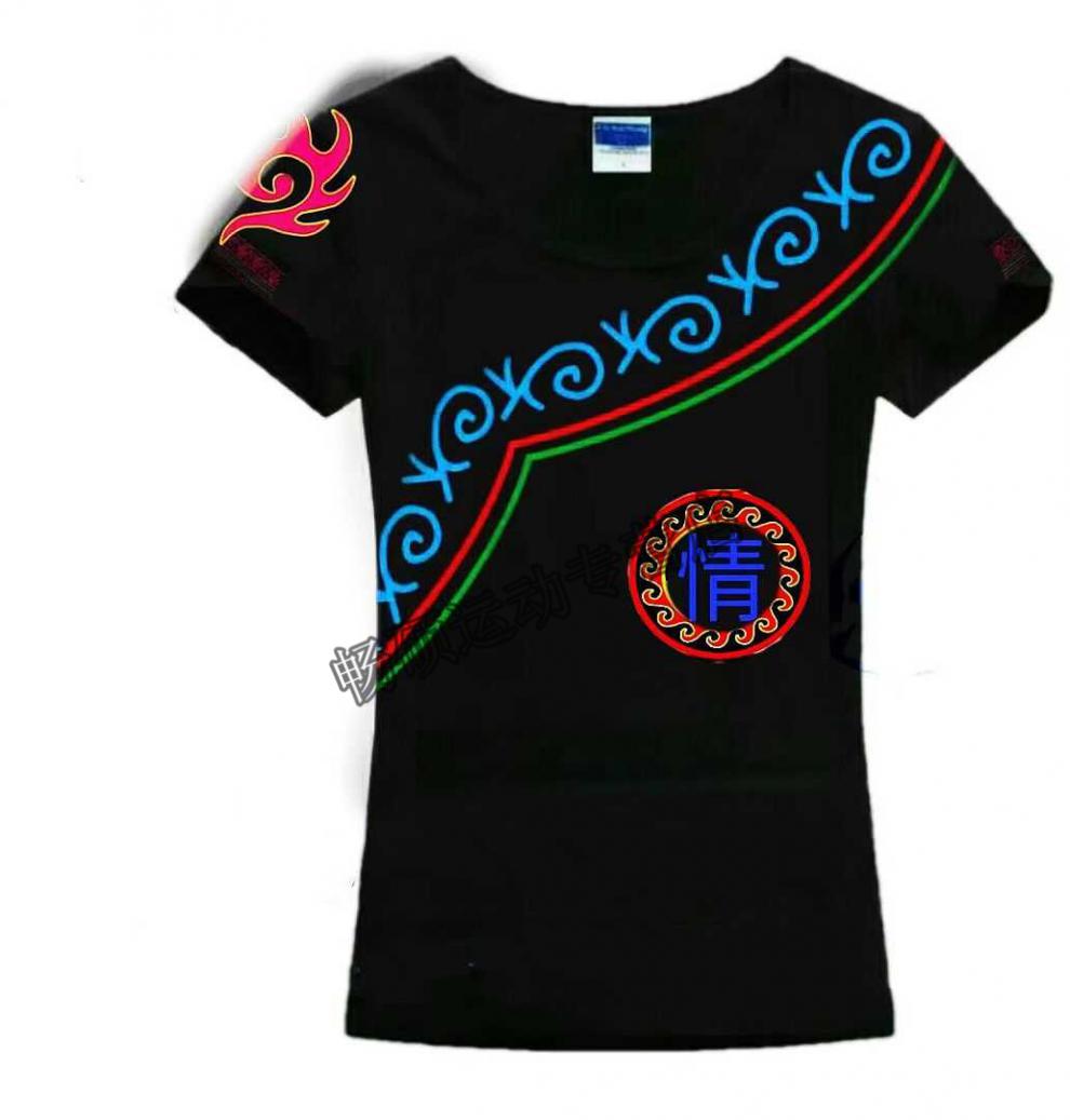 米黛龙彝族服装男女短袖t恤凉山少数民族元素衣服新款潮流大凉彝族人