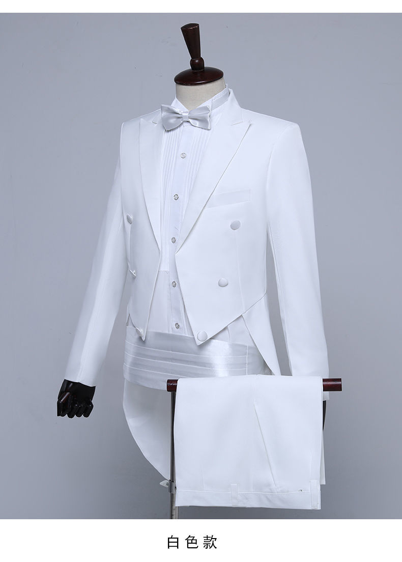 蜜丹丽燕尾服男礼服燕尾服男修身礼服西服套装男士合唱演出指挥西装服