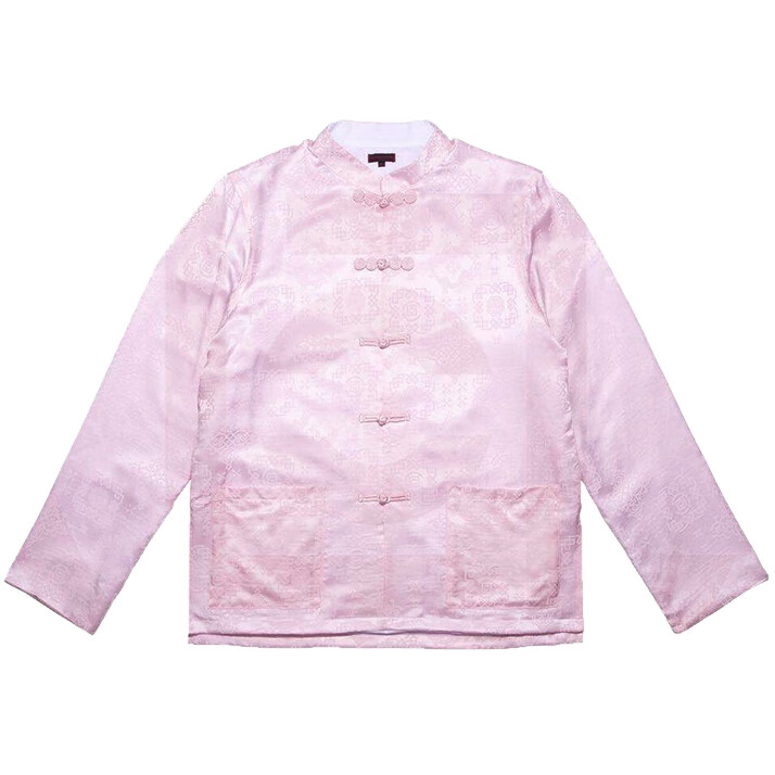 clot丝绸中国风唐装衬衫男秋季薄款潮流休闲宽松大码外套长袖上衣