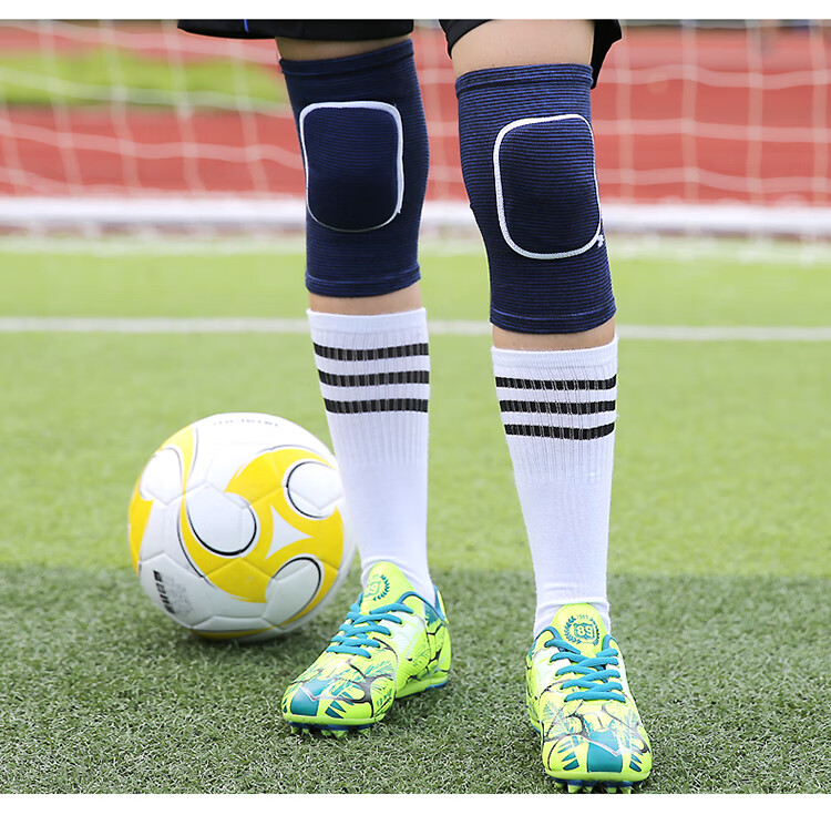 wejiess护膝儿童男童女童成人护腿踢足球护膝户外运动配件足球装备 深