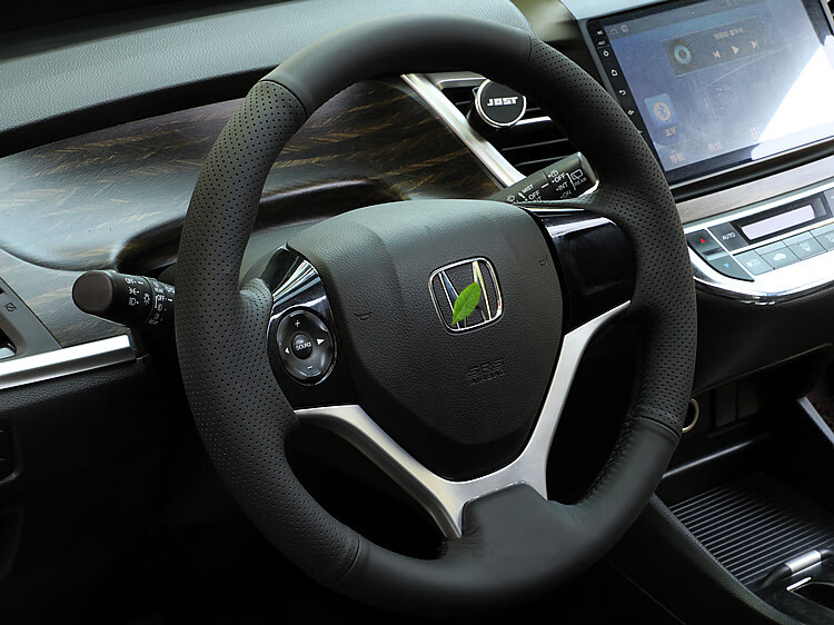 本田14/16/18款杰德九代思域方向盘套手缝 皮翻毛运动改装皮把套