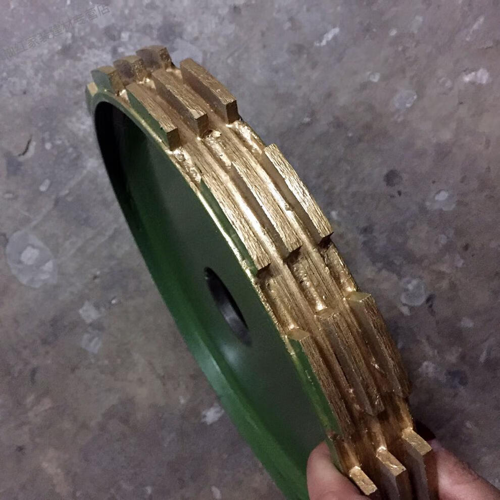 大理石花岗岩瓷砖开槽磨轮线条轮方槽3道槽3槽烧结轮拉丝轮齿厚3mm