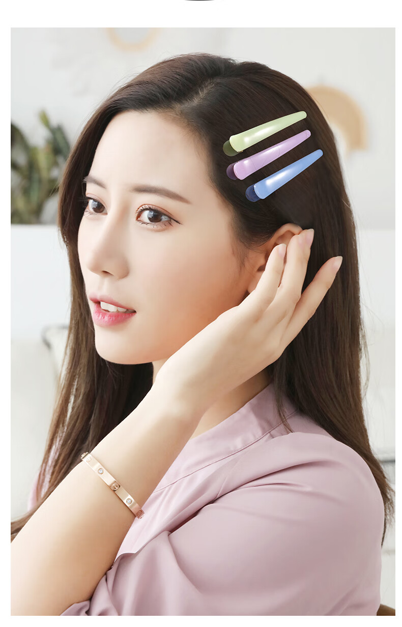 朵维尔米大号鸭嘴夹无痕发夹边夹洗脸化妆鱼嘴夹刘海侧边一字夹子头饰