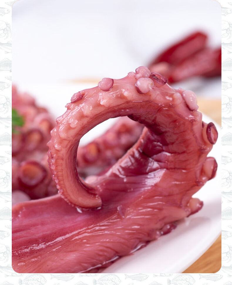 冷藏发货新鲜鱿鱼足刺身500g袋大鱿鱼脚冷冻海鲜水产半斤装鱿鱼须