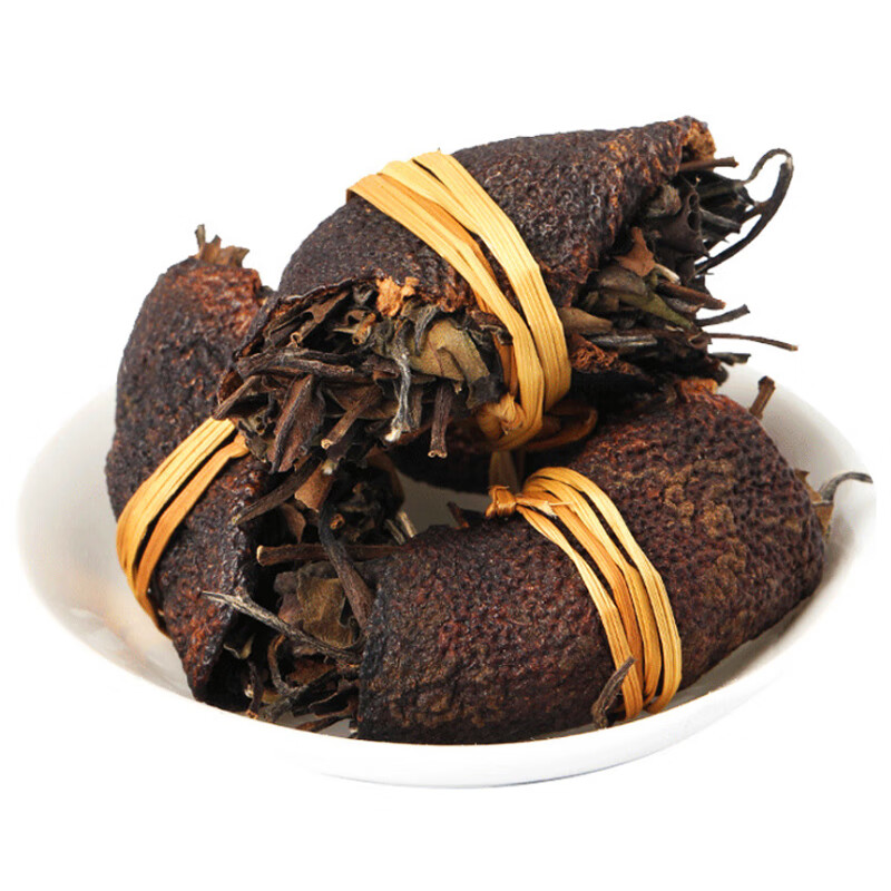 5折 陈皮白茶三宝茶正宗福鼎老白茶10年寿眉礼盒装500g广东新会三宝扎