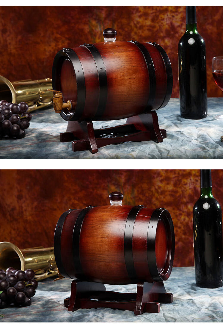洋酒橡木桶空桶红酒桶橡木桶酒桶100l橡木实木无胆红酒空桶葡萄酒发酵