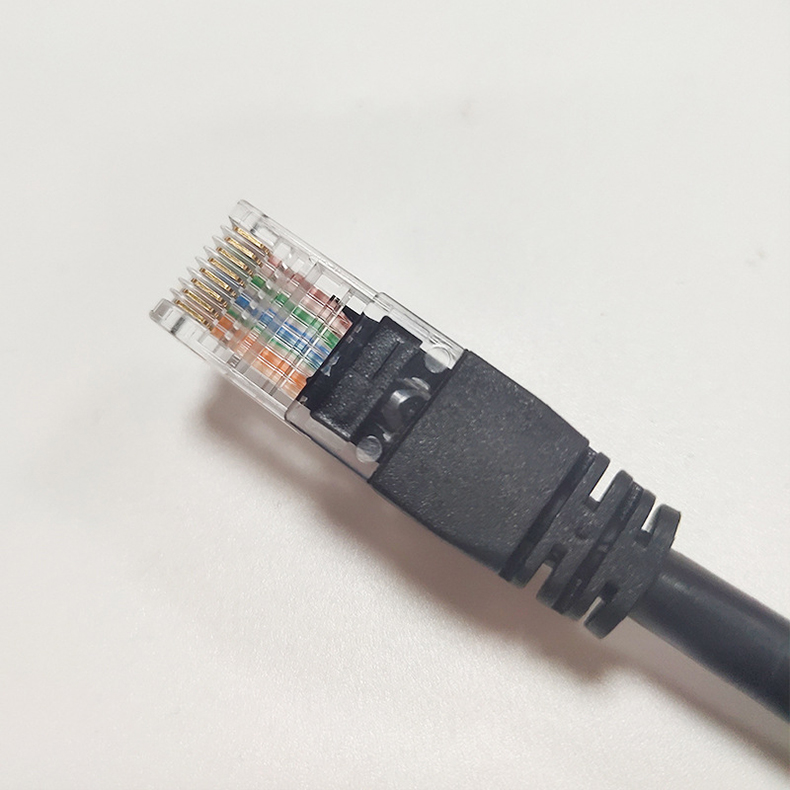 rj45水晶头转8pin接线端子带线公头转母头rj45转接头插座网线延长02米