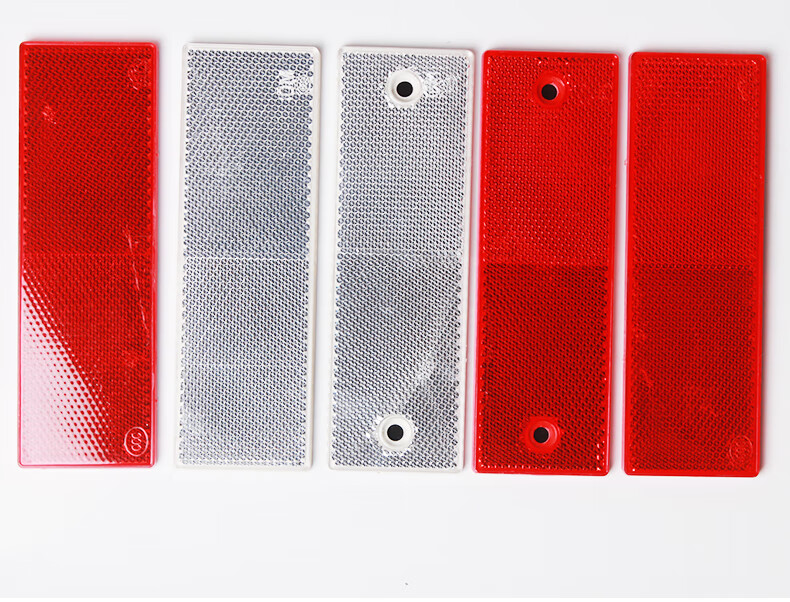 左一仁货车反光板厢货塑料反光贴汽车反光条反射器检车可通过无孔100