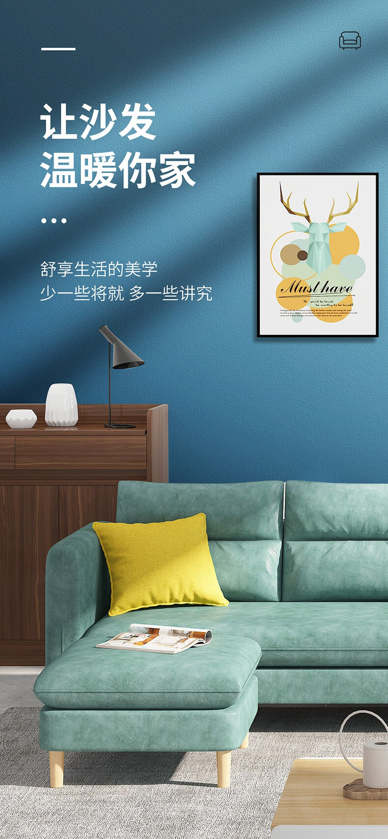 米昊 沙发客厅家具科技布艺沙发大小户型组合懒人沙发套装 【店长推荐*科技布款】浅灰色178cm