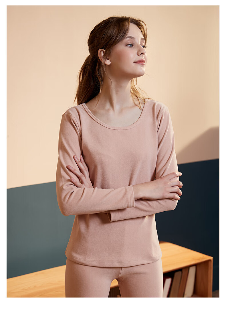 安之伴保暖内衣套装情侣男女士多色圆领薄款舒适透气基础百搭学生秋衣