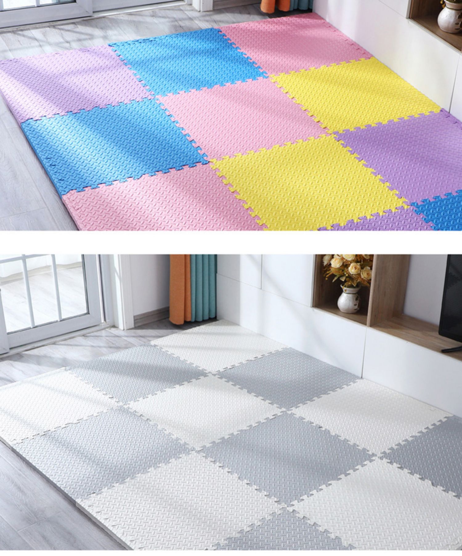 鼎麦泡沫地垫拼接加厚儿童家用一整张爬行垫爬爬垫泡沫垫铺地板垫雅致