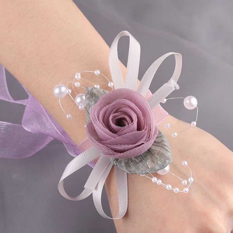 森系小清新新娘手腕花伴娘婚礼姐妹团手花环伴手礼秀禾结婚韩式组合