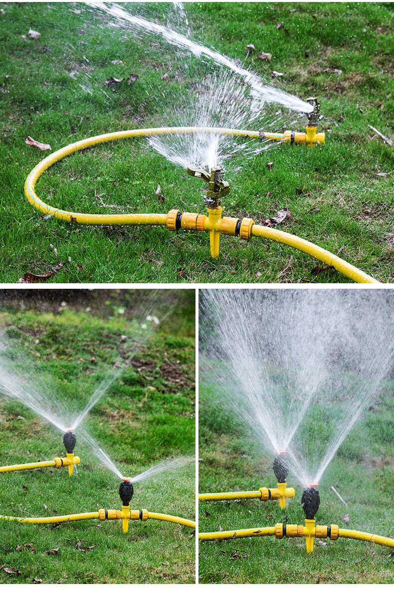 自動旋轉灑水器360度園林澆水噴頭園藝灌溉神器澆花澆菜草坪降溫