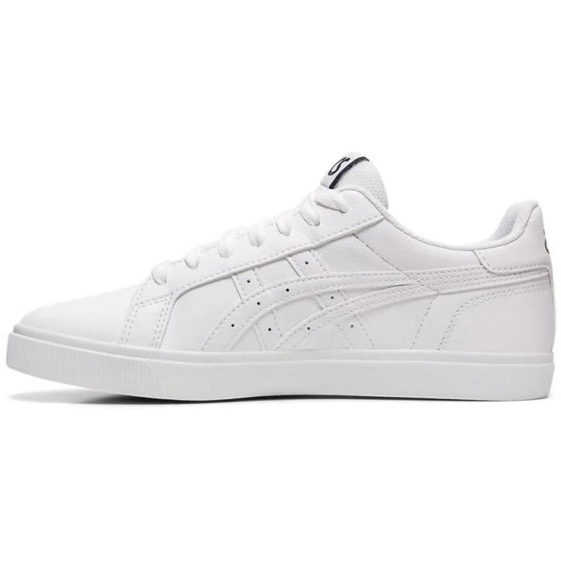 asics亚瑟士女运动鞋板鞋小白鞋轻便系带纯色经典whtwht1018