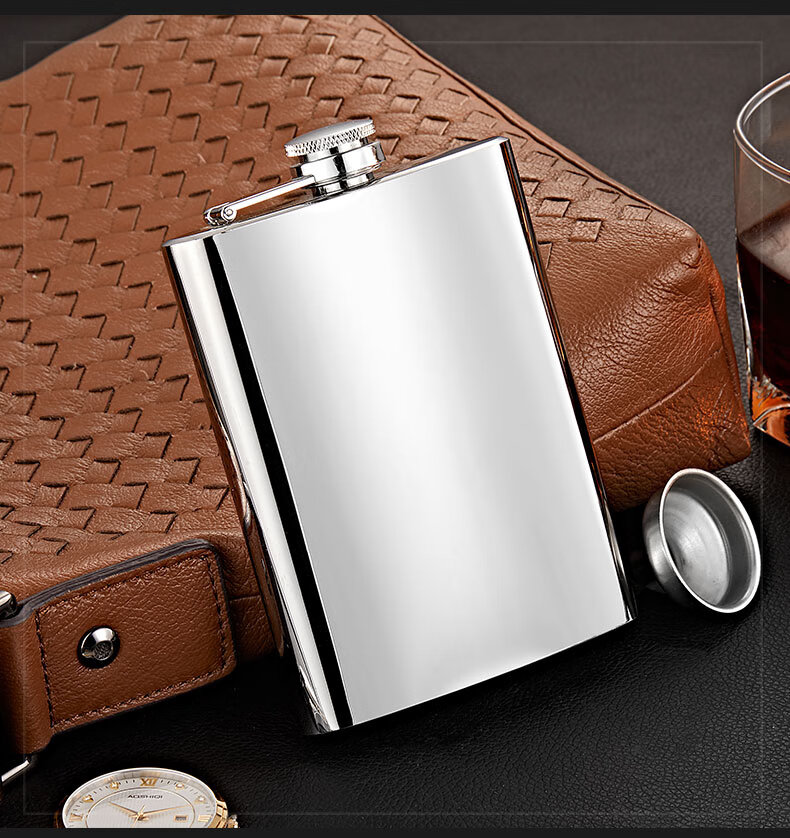 葵影kuiying俄罗斯不锈钢随身便携式酒瓶两装白酒迷你35两兄弟缘聚加