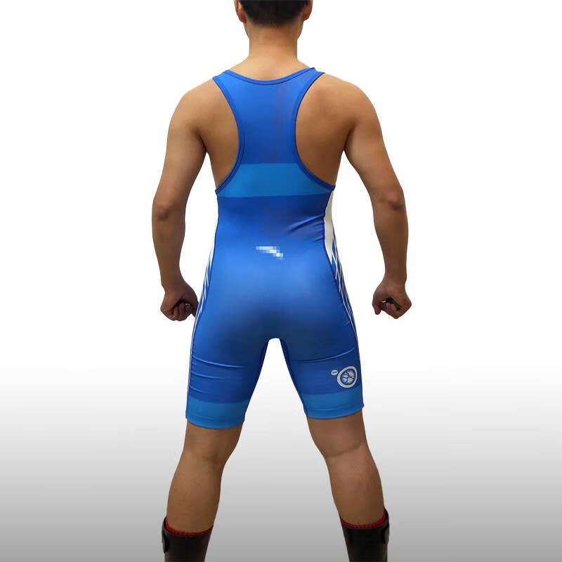 摔跤服 2021新版 中国队男子摔跤服 中国龙高领口连体龙跤衣 可印字