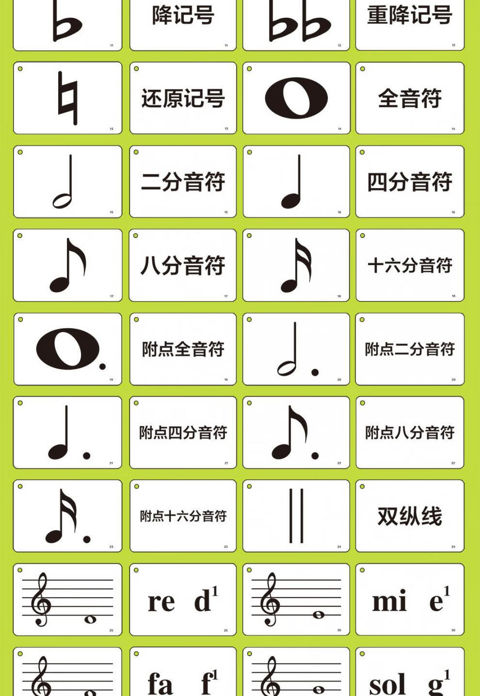 五线谱卡片钢琴键五线谱识谱卡片164张音符早教闪卡乐器乐理知识基础教程五线谱卡音符卡 40张 单盒2个收纳环 图片价格品牌报价 京东