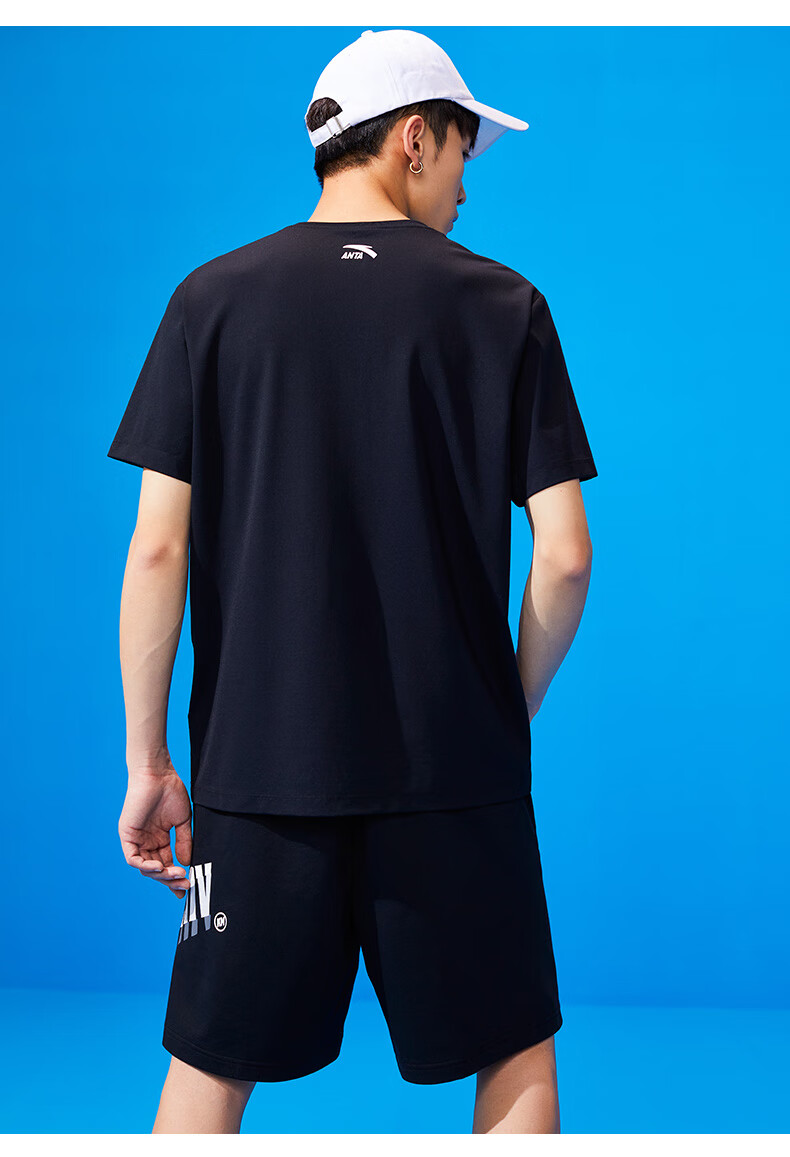 安踏短袖t恤男士2021夏季新款运动休闲半袖上衣百搭体恤官方旗舰基础