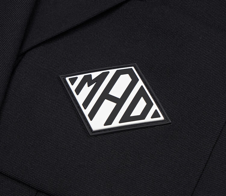 抗皱羊毛杨幂同款moco春秋新品联名西装翻领宽松马甲外套 摩安珂 黑色