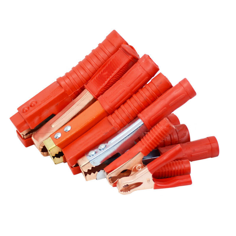 行车必备高品质加厚汽车电瓶线电瓶夹子纯铜搭火线接电线连接卡子大小