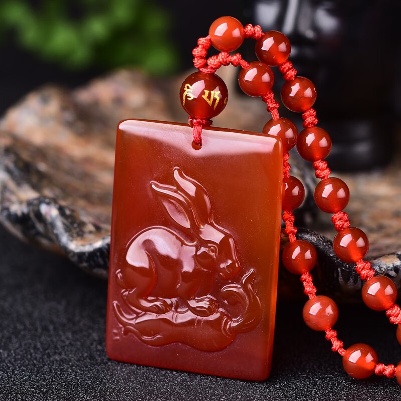 十二生肖红玛瑙红玉髓吊坠男女款本命年情侣吊坠生肖猴