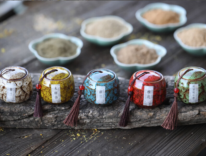 青沉古代香粉熏香鹅梨帐中香桂花迈索尔老山檀香香道香篆家用打拓香薰